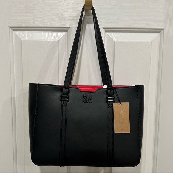 New! Steve Madden Women's Black Bdusk Tote &  Mini Crossbody Bag - Picture 8 of 15